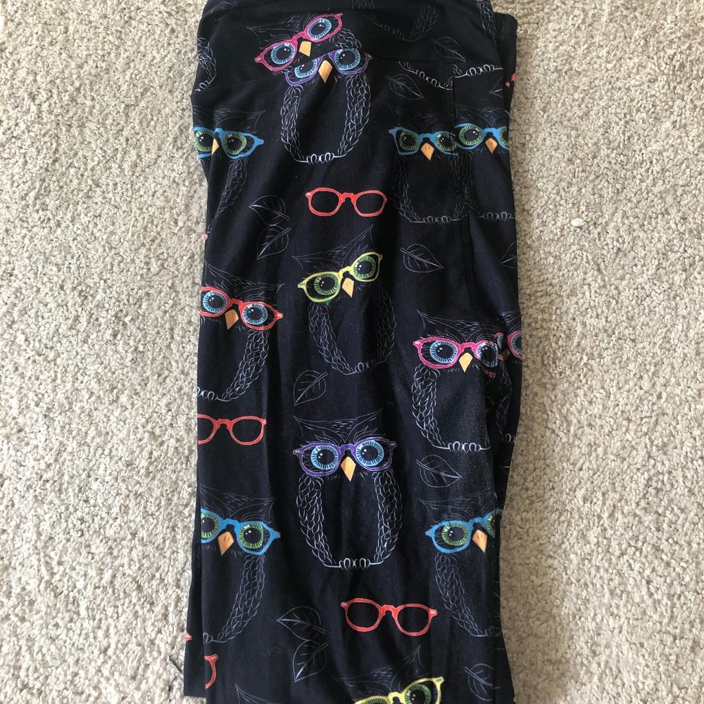 OS Charlie's Project Owl Glasses Teacher Leggings